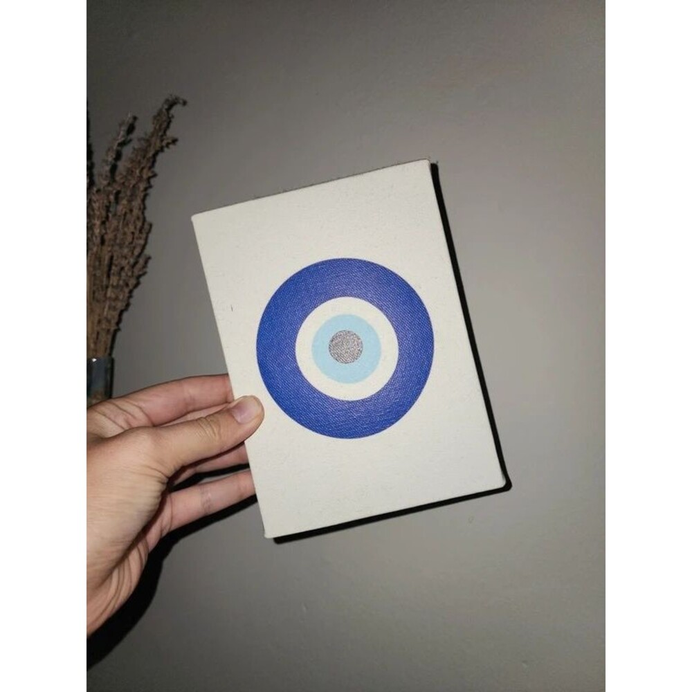 Evil eye wooden canva unique decor wall